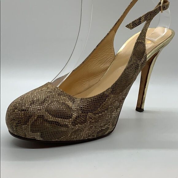 Kate Spade snakeskin hidden platform heels - Picture 1 of 8